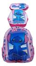 Kit Mochila Escolar Lilo & Stitch Lancheira Estojo Rodas Kit Mochila Escolar Lilo & Stitch Lancheira Estojo Rodas