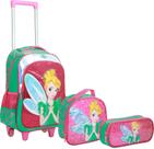 Kit Mochila Escolar Malinha Sininho Tinker Bell Rodinhas MIF5337-C - YEPP