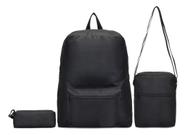 Kit Mochila Escolar Para Estudos Nylon Para Todos Os Dias