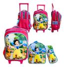 Kit Mochila Escolar Rodinha Lancheira Estojo Personagen