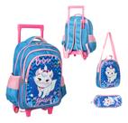 Kit Mochila Escolar Rodinha Lancheira Estojo Personagen