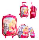 Kit Mochila Escolar Rodinha Lancheira Estojo Personagens