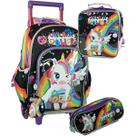 Kit Mochila Escolar Unicórnio Power infantil menina