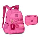 Kit Mochila + Estojo Box Rebecca Bonbon Plush Dreams Rosa