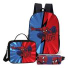 Kit Mochila Estojo E Lancheira Escolar Heroi Spider Aranha Lançamento