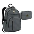Kit Mochila Estojo Masculina Juvenil Para Laptop Shock