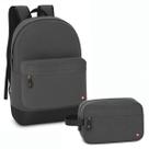 Kit Mochila Estojo Necessaire Executiva Lona Masculina Volk Resistente
