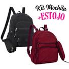 Kit Mochila + Estojo Nylon Leve Compacto, Versátil e Sempre à Mão Kit Mochila + Estojo Nylon Leve Compacto, Versátil e Sempre à Mão