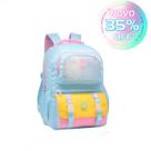 Kit Mochila Feminina Juvenil Escolar Com Estojo E Chaveiro Abertura 180