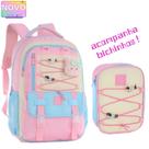 Kit Mochila Feminina Juvenil Pins Removíveis E Bichinho Acompanhante Escolar Juvenil Com Estojo