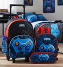 kIT MOCHILA GAME 3D COM LANCHEIRA E PORTA LAPIS e GARRAFINHA BAKPAK