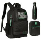 Kit Mochila Gamer Com Estojo E Garrafa Térmica Loud Oficial Make It Louder Licenciada Gamer Nova Coleção