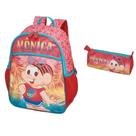 Kit Mochila Grande Costas com Estojo Mônica Verão Kit Mochila Grande Costas com Estojo Mônica Verão
