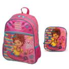 Kit Mochila Grande Costas Lancheira Fancy Nancy Clancy
