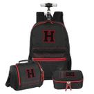 Kit Mochila Harry Potter Rodas Lancheira E Estojo Box Viagem