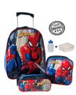 Kit Mochila Homem Aranha de Rodinhas Lancheira e Estojo Original