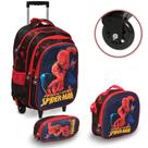 Kit Mochila Homem Aranha Rodinha + Lancheira Térmica G