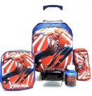 Kit Mochila Homem Aranha Ultimate Azl G Rodinha Lancheira F5