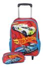 Kit Mochila Hot Wheels Estojo Infantil Rodinhas Oficial Esco