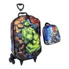 Kit mochila hulk escolar diplomata maxtoy 3d hulk com lancheira