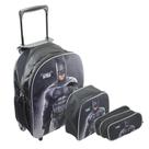 Kit Mochila Infantil Batman Fumaça Preto Kit Mochila Infantil Batman Fumaça Preto