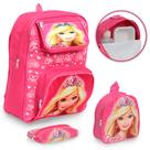 Kit Mochila Infantil Bolsa Barbie Com Lancheira Média
