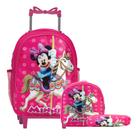 Kit Mochila Infantil Com Rodinhas Minnie Volta As Aulas