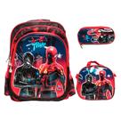 Kit Mochila Infantil Costas Spider Man 3D Com Lancheira Kit Mochila Infantil Costas Spider Man 3D Com Lancheira