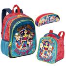 Kit Mochila Infantil Costas Tam G Super Hero Girls 3d Escolar