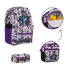 Kit Mochila Infantil Costas Wandinha Feminina Envio Imediato