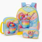 Kit Mochila Infantil de Costas + Lancheira Térmica + Estojo Conforto, Espaço e Resistência para a Rotina Escolar