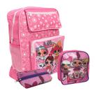 Kit Mochila Infantil De Costas Menina Creche Reforçada