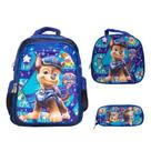 Kit Mochila Infantil De Costas Patrulha Canina Resistente