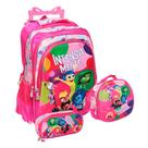 Kit Mochila Infantil De Rodinhas Desenho Personagem Menina