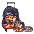 Kit Mochila Infantil De Rodinhas Patrulha Canina + Lancheira