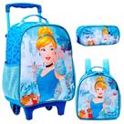 Kit Mochila Infantil de Rodinhas Princesa Cinderella Lancheira estojo - Xeryus Kit Mochila Infantil de Rodinhas Princesa Cinderella Lancheira estojo - Xeryus