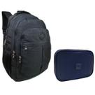 Kit Mochila Infantil e Estojo Box Feminino Impermeável Nylon Resistente Kit Escolar Grande