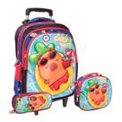 Kit Mochila Infantil Escolar Capivara Rodinha Volta As Aulas Kit Mochila Infantil Escolar Capivara Rodinha Volta As Aulas