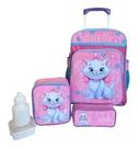 Kit Mochila Infantil Escolar Gatinha Gata Marie Rodinha G F5