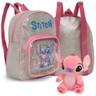 Kit Mochila Infantil Feminina Costas Stitch Com Pelúcia Fofa Kit Mochila Infantil Feminina Costas Stitch Com Pelúcia Fofa