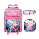 Kit Mochila Infantil Feminina Rodinha Média + Lancheira