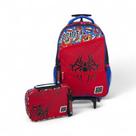 Kit mochila infantil juvenil adolescente rodinha estojo box homem aranha Spider Man