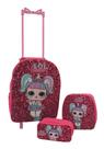 Kit Mochila Infantil Lol Unicórnio Shine Rosa