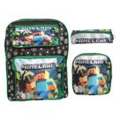 Kit Mochila Infantil Masculina Costas Média Com Lancheira