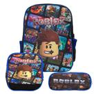 Kit Mochila Infantil Masculina Jogo Roblox Resistente Costas