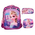 Kit Mochila Infantil Menina Alça Costas Reforçada 3D Grande