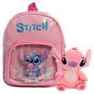 Kit Mochila Infantil Menina Stitch Costas + Urso de Pelúcia Kit Mochila Infantil Menina Stitch Costas + Urso de Pelúcia