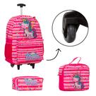 Kit Mochila Infantil Menina Unicórnio Carrinho Resistente