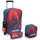Kit Mochila Infantil Menino Spider Man Carrinho + Lancheira