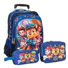 Kit Mochila Infantil Patrulha Canina 3D Rodinha Envio 24 Hrs
